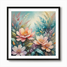 Flowers In The Garden Art Print