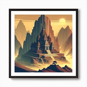 Mountain Temple 1 Art Print