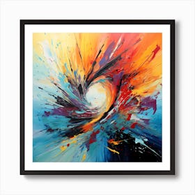 Aquarelle Dreams: Oil-Infused Abstracts Art Print