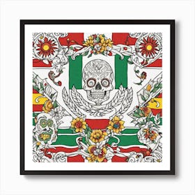 Mexican Flag 2 Art Print