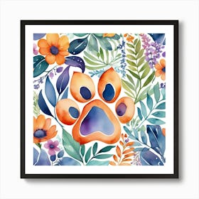 Clemson Paw Art Print