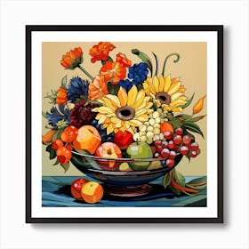 Flowers In A Bowl Art Print