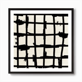 Black And White Grid Art Print