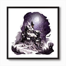 Halloween Castle Art Print