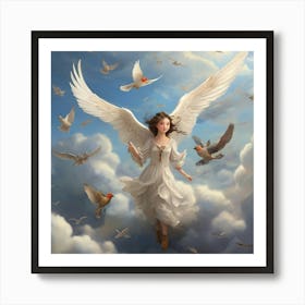 Angel In The Sky art print Art Print