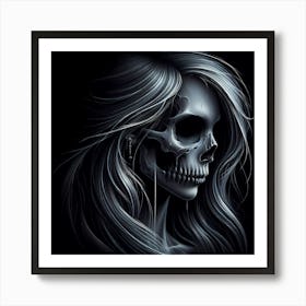 Skeleton Girl Art Print