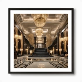 London Hotel Lobby Art Print