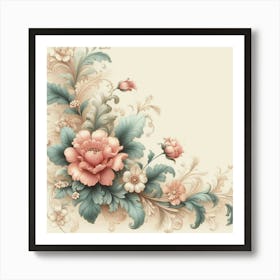 Floral Border Art Print