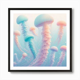 Jellyfish Canvas Art Art Print