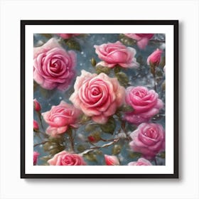 Pink Roses Art Print