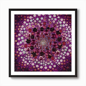 Red And Pink Square Art Print