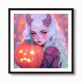 Adorable Halloween 🎃 girl 👧  Art Print