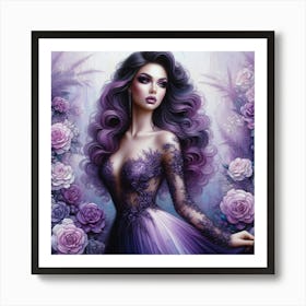 Purple Roses Art Print