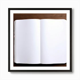 Mock Up Blank Pages Open Book Spread Unmarked Writable Notebook Journal White Clean Min (7) Art Print