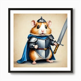 Knight Hamster 5 Art Print