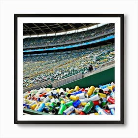 Stadium Full Of Plastic Bottles Art Print