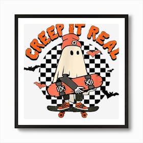 Creep It Real Ghost Halloween Sweating Sucks Funny Ghost Art Print