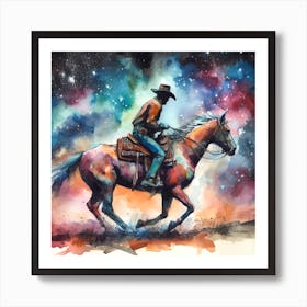 Cowboy In Space 1 Art Print