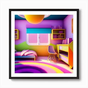 Colorful Bedroom Art Print