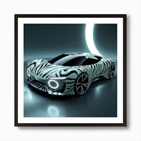 Zebra Concept Car Art Print