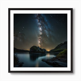 Milky Over Lake Art Print