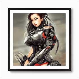 Robot Girl Art Print