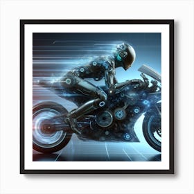 Futuristic Motorcycle t- shirt Art Print