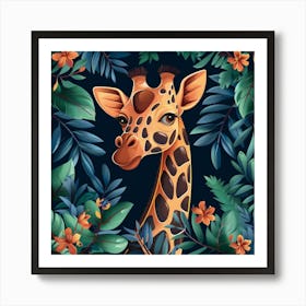 Jungle Giraffe (3) Art Print