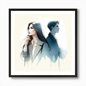 Man And Woman Art Print