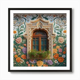 Moroccan Wall Painting Art Print