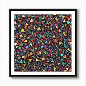 Triangles Background Art Print