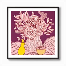 Pink Fruit Art Print