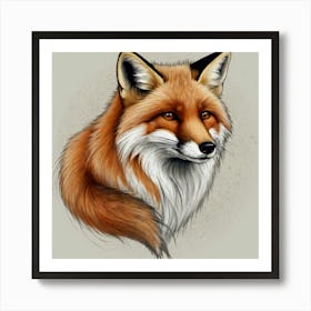 Fox Head 1 Art Print