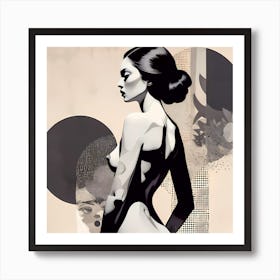 Nude Woman Side View Art Print