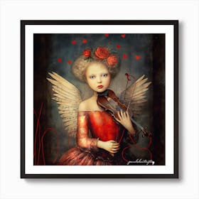 Heart with Strings Art Print