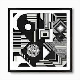 Bold Geometric Shapes art print Art Print