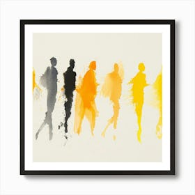 'People Walking' 1 Art Print