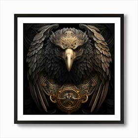 Eagle Ornate Pattern Feather Texture 1 Art Print