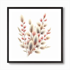 Flowers of Catkin 2 Art Print