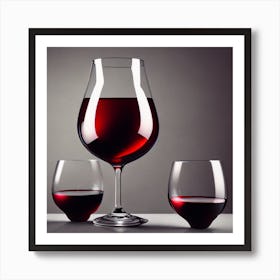 Three Glasses Of Wine Poster