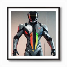 Futuristic Man In A Suit Art Print