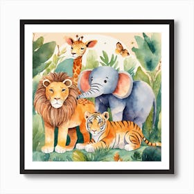 Lions And Tigers Art Print