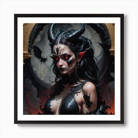 Demon Woman 4 Art Print