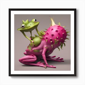 Frog And Lizard Art Print