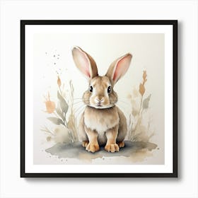 Watercolor Bunny Art Print