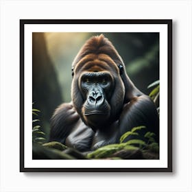 Gorilla In The Forest Art Print