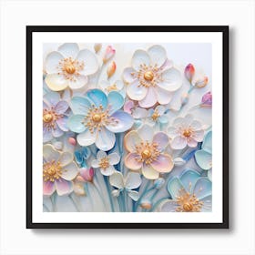 Ceramic Flowers Art Print