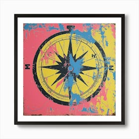 Compass Pop Art 3 Art Print