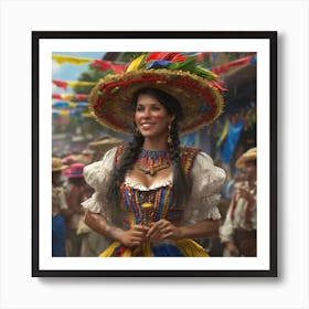 Colombian Festivities Trending On Artstation Sharp Focus Studio Photo Intricate Details Highly (22) Art Print