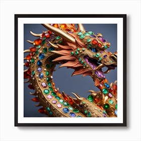 Dragon With Jewels Art Print